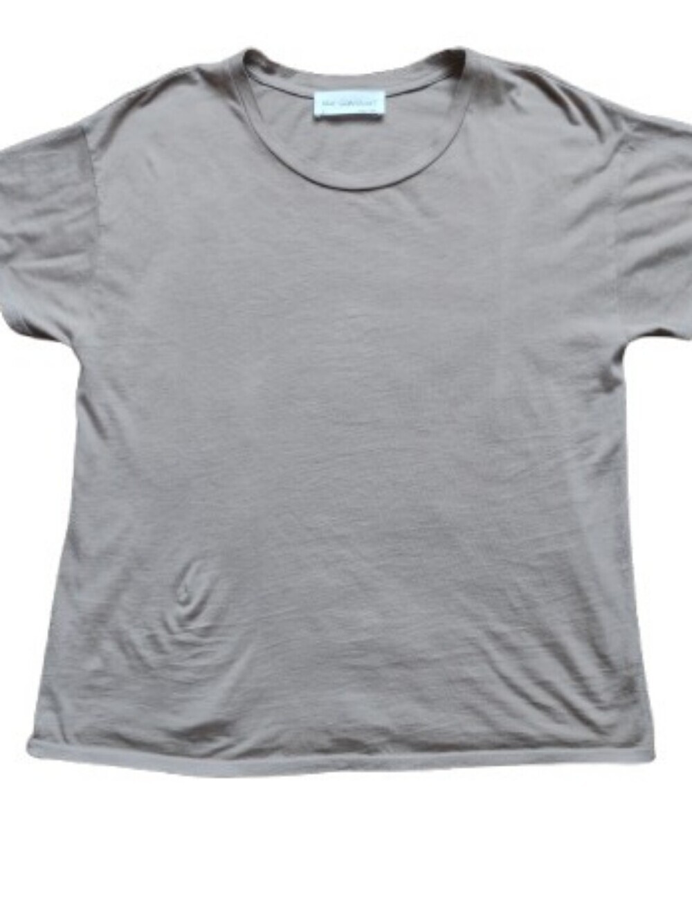 NWOT Self Contrast Anthropologie Taupe‎ Oversized Boxy Tee Top Basic Size Small
